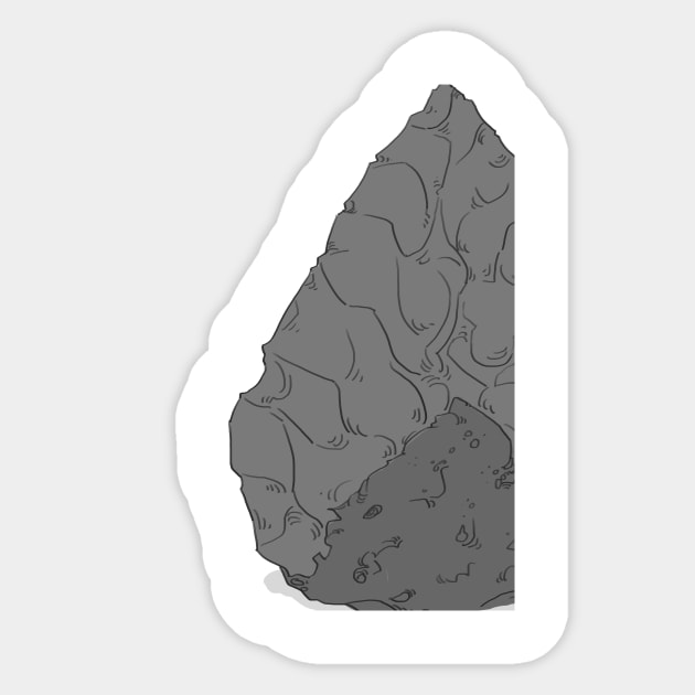 Handaxe Grey Sticker by Archaeology Podcast Network